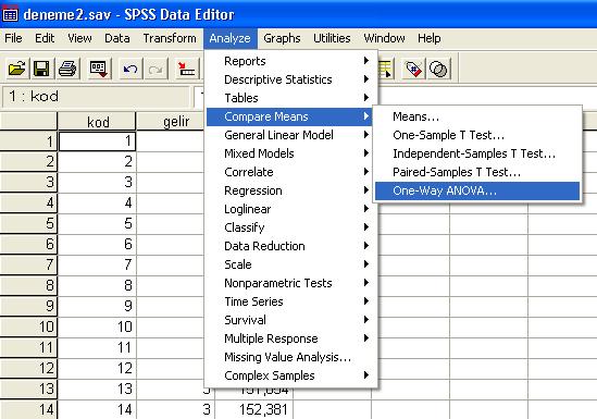 Read more about the article SPSS ile Varyans Analizi Sonuçlarını Yorumlama