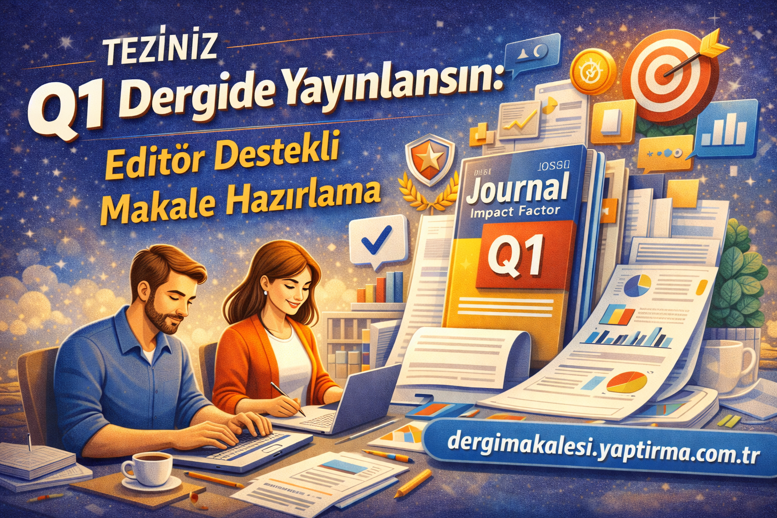Read more about the article Teziniz Q1 Dergide Yayınlansın: Editör Destekli Makale Hazırlama
