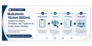 Read more about the article Makalenin Yöntem Bölümü: Araştırma Deseni, Örneklem, Veri Toplama ve Analiz Süreci Rehberi