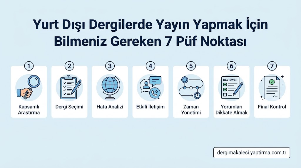 Read more about the article Yurt Dışı Dergilerde Yayın Yapmak İçin Bilmeniz Gereken 7 Püf Noktası
