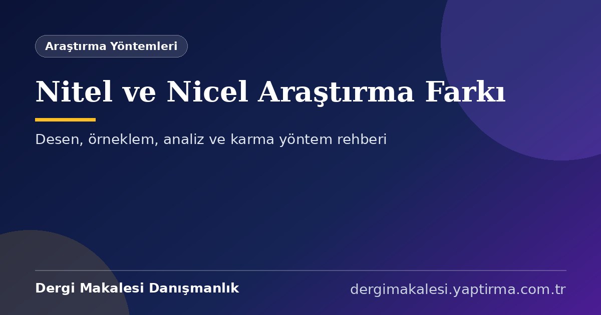 Nitel ve nicel araştırma farkı ile karma yöntem seçimi rehberi kapak görseli